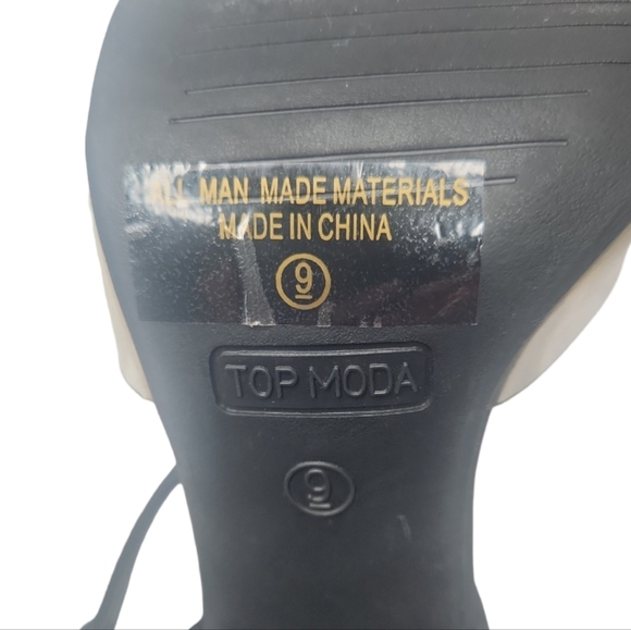 TOP Moda Sandals Black Size 9 - Picture 6 of 6